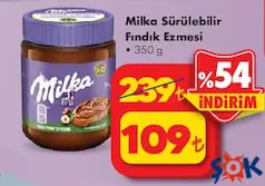 MİLKA SÜRÜLEBİLİR FINDIK EZMESİ 350 G fiyat ve kampanya bilgisi